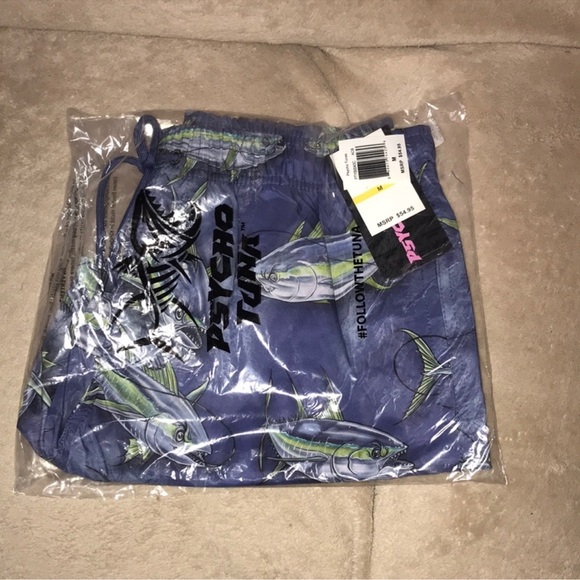 Psycho Tuna M or XL Atlantic Blue Psycho Tunas swim trunks New - Picture 13 of 14
